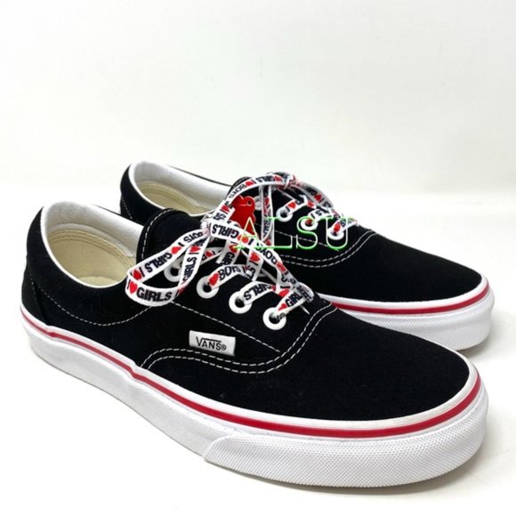 💖MEGA SALE💖VANS ERA I heart ❤️ Black Canvas Men's Size 9.5 13 VN0A4U39WKU - Picture 5 of 12